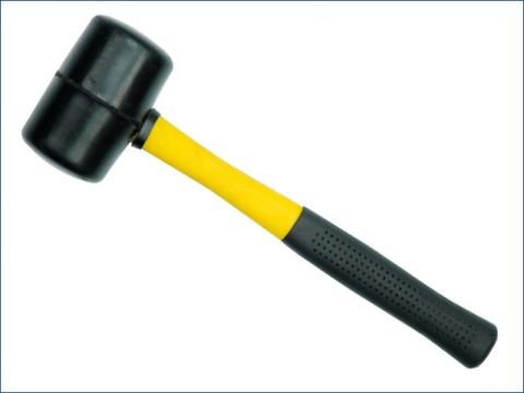 VOREL 33655 Maillet en caoutchouc fibre de verre tuv/gs 700 g et manche en PVC