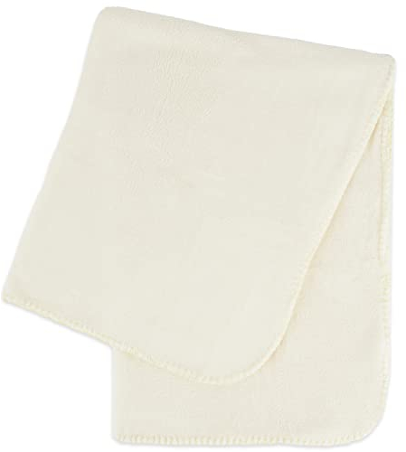 Bieco Baby Decke beige klein - Babydecke flauschig - Fleecedecke Creme - Babydecke einfarbig - dünne Decke Baby Kuscheldecke Baby Fleecedecke beige Creme Kuscheldecke Baby beige Babydecke klein