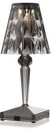 Kartell Battery Lampada da Tavolo, Confezione da 1 Pezzo, Fumè, Cristallo, 15x43 cm