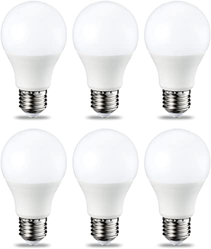 Amazon Basics E27 LED Lampe, 8.5W (ersetzt 60W), warmweiß, dimmbar - 6 Stück (1er Pack)