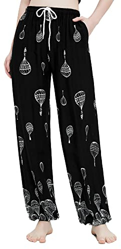 Urban CoCo Women's Floral Print Summer Boho Pants Harem Beach Vacation Pants, #4, M