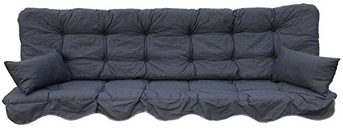 Adlatus-Kühnemuth Polsterauflage Hollywoodschaukel 180x50 Modell 921 Farbe: anthrazit