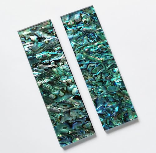 RECHERE Lot de 2 Dalles en Acrylique avec Manche en Forme de Coquille d'ormeau, 140X40X6MM