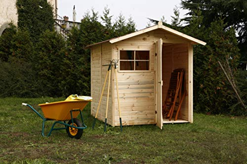 CABEX CO. S.r.l. - Casetta Ricovero Attrezzi da Giardino in Legno, Doghe Spessore 16 mm. Modello [C200/2]