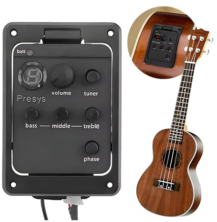 Nicoone 3-bands gitarrförförstärkare equalizer för akustisk gitarr equalizer en bräda för preamp pickup-tuner