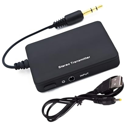 Baceyong Récepteur de Musique Bluetooth, récepteur stéréo Bluetooth MP3 Portable Compatible avec iPhone iPad Android, PC, avec Port de Charge USB