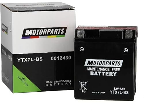 BATTERIA MOTORPARTS MINARELLI YTX7L-BS 12V 6AH COMPATIBILE CON HONDA SH 125 I 125 2005 2008 SENZA MANUTENZIONE COMPLETA SPECIFICA MOTO SCOOTER