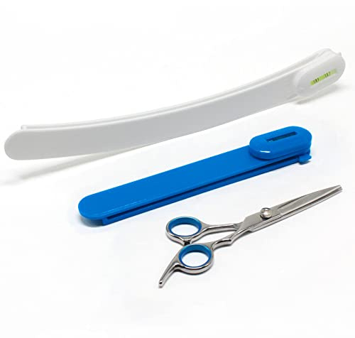 Hair Cutting Scissors, Hair Cutting Kit Women, DIY Home Hair Cutting Tools for Bangs Cutter, Layers, and Split Ends, Scissors for Cutting Baby Hair(Set of 3) Color Blue