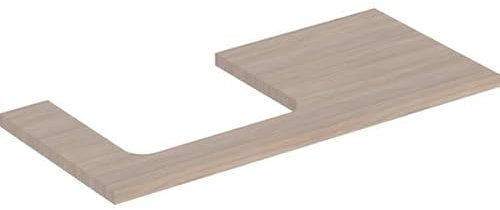 Geberit ONE Waschtischplatte, Ausschnitt Links, für Aufsatzwaschtisch, 105x3x47cm, 505.304.00.; Farbe: Eiche/Melamin Holzstruktur