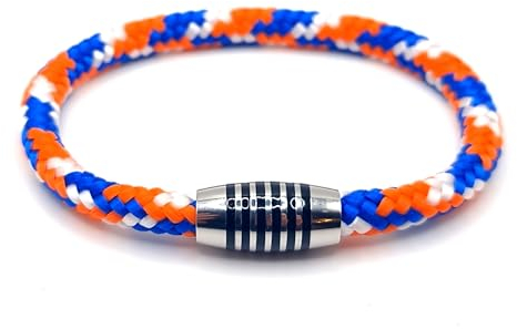 Armband Coast Guard aus farbintensiven Paracord-Segeltau mit schwarz emailliertem Edelstahlmagnetverschluss (22.00)