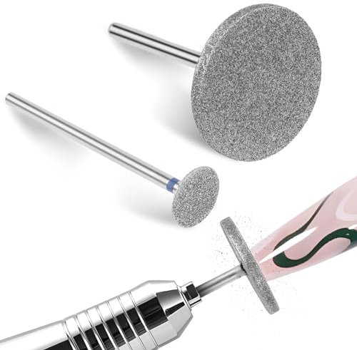 JIEYAO Set di 2 punte per levigatrice unghie, fresa professionale per unghie, per uso elettrico, per pedicure per manicure, cura dei piedi, rimozione delle cuticole in gel acrilico