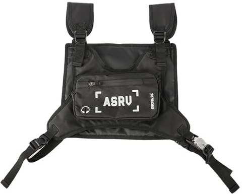 Yabound Taktische Brusttasche Herren, Chest Rig Pack für Männer, Wasserdichte Chest Bag, Adjustable Sport-Brusttasche für Herren, für Sport Wandern Camping Fitness Reisen, 32 x 28 cm, Schwarz