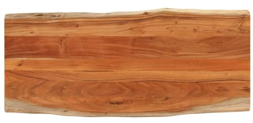 vidaXL Piano Tavolo 140x60x2,5 cm Rettangolare Legno Acacia Bordi Vivi, Piano Tavolo in Legno, Piano Tavolo Rettangolare, Piano tavolino