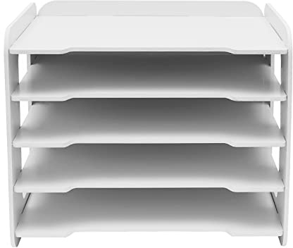 Schreibtisch-Organizer, Briefablage-Organizer, Ordentliche Ablagefächer, Ordner, A4-Papierablage für Büro und Schule (5 Etagen)