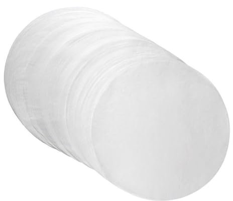 BEBEMOKO 200pcs Silicone Paper Pad Cupcake Cases White Baking Parchment Paper Oil Cake Mat for Home Party Reception