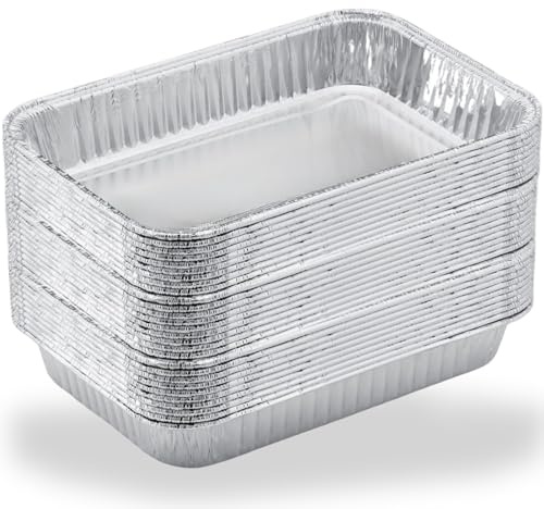 Matchwaves Drip Pans for Weber, Disposable Aluminum Foil Grease Trays for Weber Grills, Universal Replacement Liners for Weber Series, 8.6 x 6 - 30 Pcs