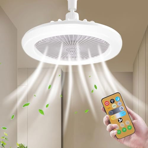 Shengruili Lampadario con Ventilatore da Soffitto, Luce con ventilatore da soffitto, Ventola Soffitto con Luce, Ventilatore da con illuminazione luce