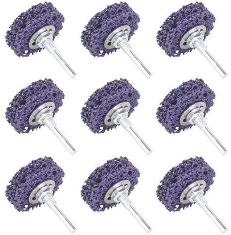 Disco CSD 50 mm, 9 dischi per la pulizia grossolana CBS, set di dischi abrasivi per smerigliatrice angolare (9 viola)