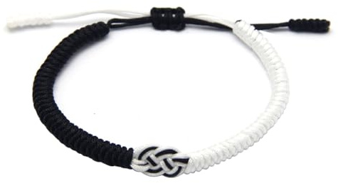 ZYMGUO Bracelet porte-bonheur tibétains+cadeau bouddhiste!- Fait main.Ajustable à votre poignet. Pour hommes et femmes. Bracelets d'amitié en tissu tressé-Style Tibet-Bracelet réglable