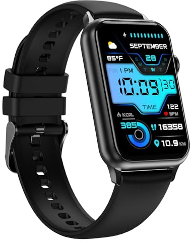Health Fitness Tracker Smart Watch with 24/7 Heart Rate Blood Oxygen Blood Pressure Monitor Sleep Tracker 128 Exercise Modes Step Calorie Counter Pedometer IP68 Waterproof for Women Men Android iOS