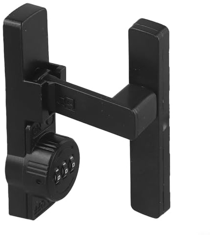 Serrure à combinaison avec code à 3 chiffres et rotation à 90 degrés pour portes coulissantes, construction en alliage de zinc, conçue pour sécuriser les armoires, les cuisines et les espaces de vie