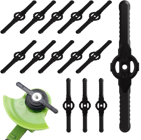 60 Pezzi Lame di Ricambio per Tagliabordi, Lame in Plastica PP con Fori da 5 mm Compatibili con Tagliabordi a Batteria e Accessori diversi Accessori per Giardinaggio per Prato e Bordature