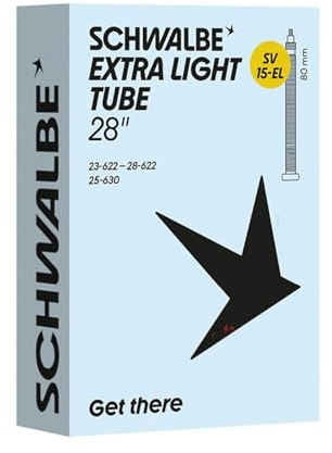 Schwalbe Fahrradschlauch SV15-EL EXTRA Light 23/28-622/630 IB Black 80mm