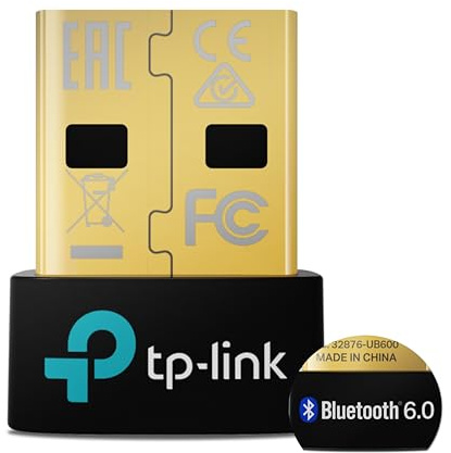 TP-Link UB600 Bluetooth 6.0 Adapter Dongle für PC, USB Bluetooth Stick für Maus/Tastatur/Kopfhörer/Handy/Controller, Plug & Play, nur für Windows 11/10/8.1/7