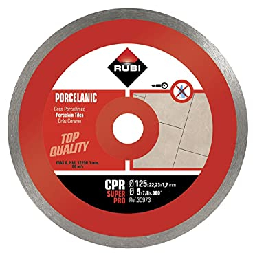 RUBI 30973 Disco Diamante gres porcelánico contínuo (CPR) 125 mm SUPERPRO, Gris