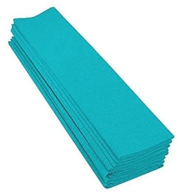 10 Blatt Krepppapier türkis 70% kreppt