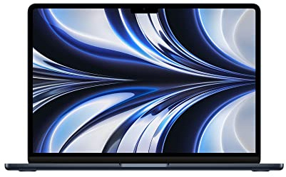 Apple 2022 MacBook Air Laptop with M2 chip: Built for Apple Intelligence, 13.6-inch Liquid Retina Display, 8GB RAM, 256GB SSD Storage, Backlit Keyboard, 1080p FaceTime HD Camera; Midnight