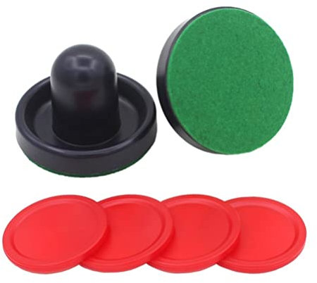 ibasenice 76MM Air Hockey ZubehöR Set 8PCS 2 Pushers, 4 Pucks, 2 Pads - Ersatzteile FüR Tischhockey Spiel - Ergonomisches Design FüR Komfort - Dunkelblau