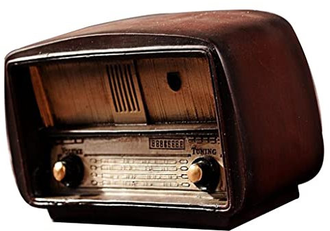 misppro Retro Radio Modello Resina Ornamenti Vintage Radio Craft Decorazioni Regalo - Marrone