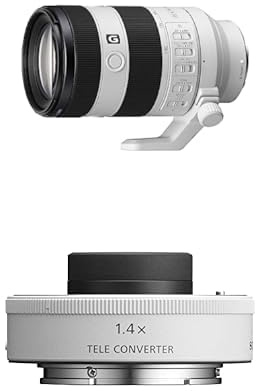 Sony SEL70200G2 - Téléobjectif Plein Format série G - FE 70 – 200 mm F4 Macro G OSS II (SEL70200G2)+SEL-14TC Téléconvertisseur x1,4 Compatible avec Sony Monture E Objectif F 2.8 Noir