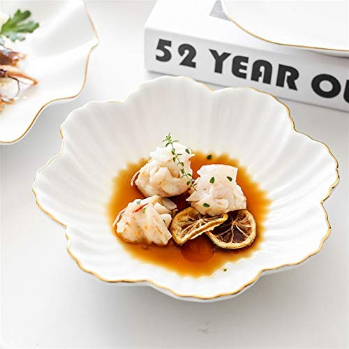 Batterie de Cuisine en céramique, Assiette Phnom Penh Assiette en céramique Assiette Creuse Nordic Creative Network Articles ménagers Rouges Assiette à Soupe en