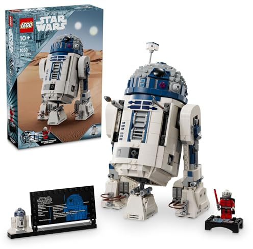 LEGO Star Wars R2-D2 Brick Built Droid Figure, Collectible May The 4th Toy with Exclusive 25th Anniversary Minifigure Darth Malak, Star Wars Gift Idea for Kids or Fans Ages 10 and Up, 75379