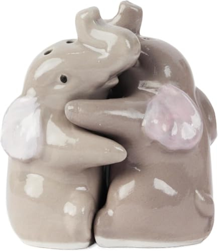 Servette Home Hugging Elephants Salt and Pepper Shaker, SVSP0210EL