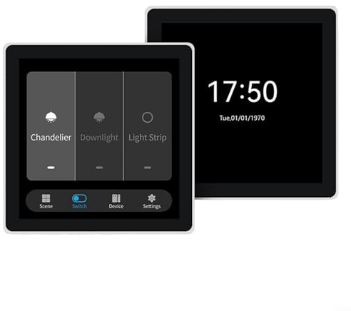 Smart Scene Wandschalter, Zigbee Smart Schalter, für Lichtschalter, Thermostate und Zigbee Smart Devices, für Tuya App, Smart Display Wand