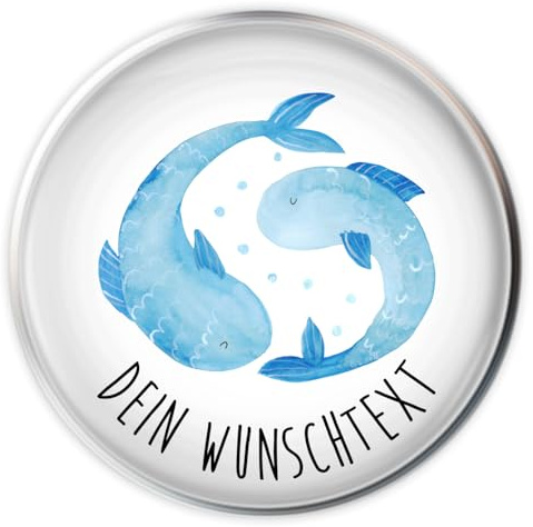 Mr. & Mrs. Panda Waschbeckenstöpsel selbst gestalten Sternzeichen Fische - Personalisierte Geschenke, Geschenk, Sternbild, Fisch, individuell gestaltbar, Personalisierter Badstöpsel, Geburtstag März