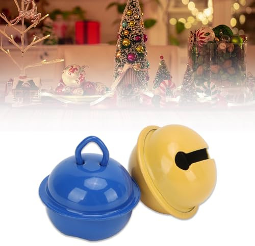 20 Stück Jingle Bells, gute Glocken zum Basteln, umweltfreundliche Jingle Bells, große Weihnachtsglocke, Weihnachtsglocken, gelb, blau, Party, Hochzeit