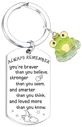Nfyxcaz Frog Gifts For Women Frog Keyring Inspirational Gift For Friends Frog Lover Gifts Christmas Graduation Gift For Sister Daughter Granddaughter
