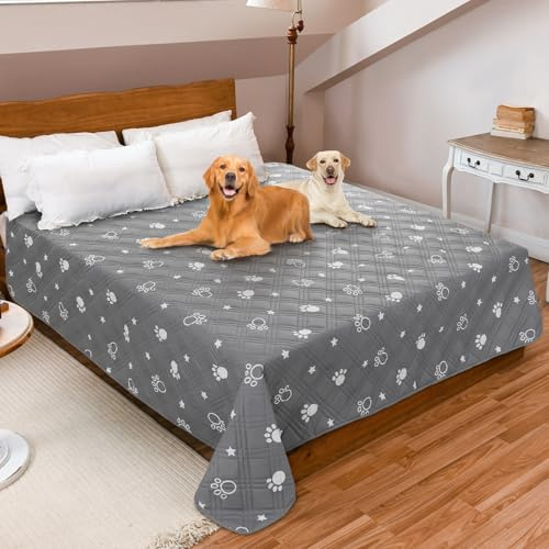 PICK FOR LIFE 137 x 208 cm vattentäta hundfiltar, tvättbara husdjursfiltar för hundar, halkfria valpar underlag ger omfattande skydd och skydd för din soffa, säng, bilstol