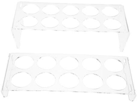 POPETPOP Rejilla Para Guardar Huevos En El Frigorífico, De Acrílico Transparente, Con Niveles Que Ahorra Espacio, Ideal Para Organizar Y Almacenar Artículos Esenciales Del Hogar.