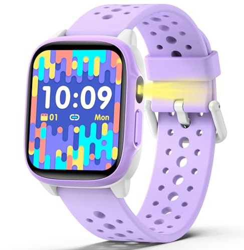 meoonley Smartwatch per Bambini, Activity Tracker da 1.5 per Ragazzi, monitoraggio benessere e sonno, Frequenza Cardiaca, Giochi di puzzle, Funziona Senza App/Telefono, Regalo per Ragazze 6-15 Anni