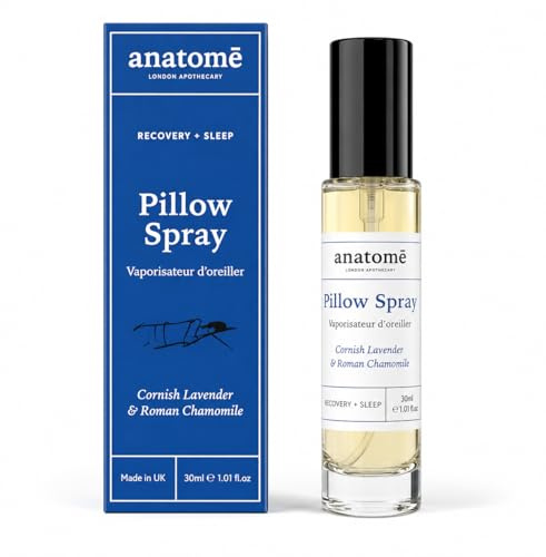 anatomē Lavender Pillow Spray 50ml, Sleep Spray & Pillow Mist | Deep sleep pillow spray with lavender and chamomile essential oils; mist pillows, bedding or pyjamas before bed.
