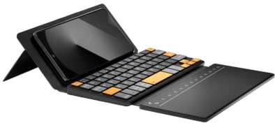 Doohoeek Foldable Bluetooth Keyboard with Touchpad, Pocket Size Portable Mini Wireless Keyboard for iPhone iPad Mini Samsung Z Fold, Dual Bluetooth Travel Keyboard for iOS/Android/Windows