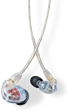 Shure SE535-CL Écouteurs Sound Isolating Professionnels, avec Triples micro-transducteurs HD, Offrent un Son ample et ses Basses riches, Livrés avec un Câble jack de 3,5 mm – Transparent