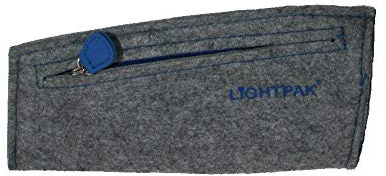 Lightpak 43095 - Schreibgeräteetui Drop, Federmappe hellgrau, Stiftetui aus Filz, Federmäppchen mit großem Hauptfach und Reißverschluss, Federmappe für Büro und Schule, Stifteetui ca. 11 × 20 × 2,5 cm