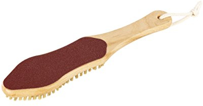 REMOS Râpe à callosité en bois de hêtre indigène avec brosse pour pieds et corps en soie naturelle