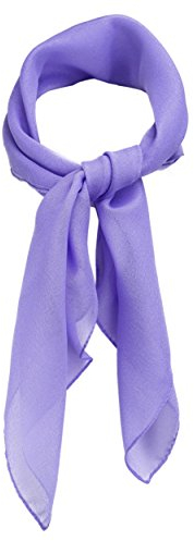 TigerTie Foulard da donna in chiffon, in tinta unita, da 58 x 58 cm lilla. Taglia unica